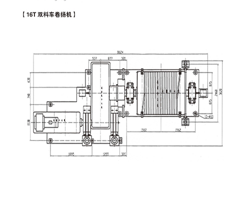 16T雙料車卷揚機