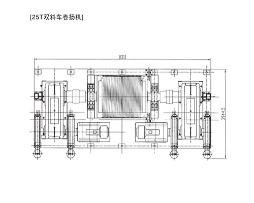 25T雙料車卷揚機