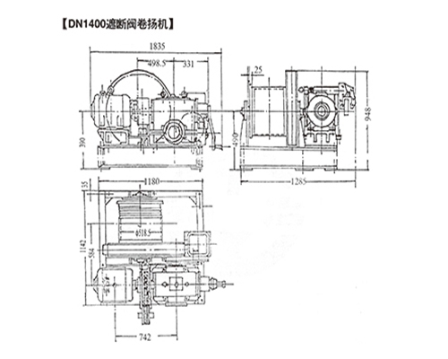 山西DN1400遮斷閥卷揚(yáng)機(jī)